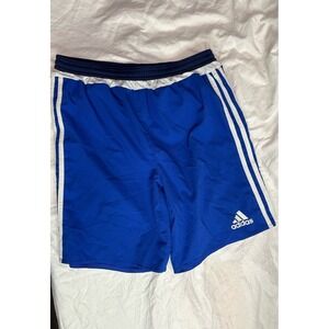 Adidas athletic basketball shorts with white stripes size youth Xl